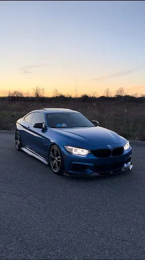 Blue BMW with ceramic coating applied in Bryan, TX