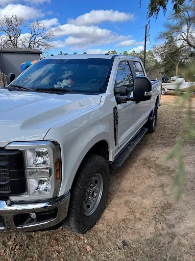 White pickup truck with professional window tint installed in Bryan, TX