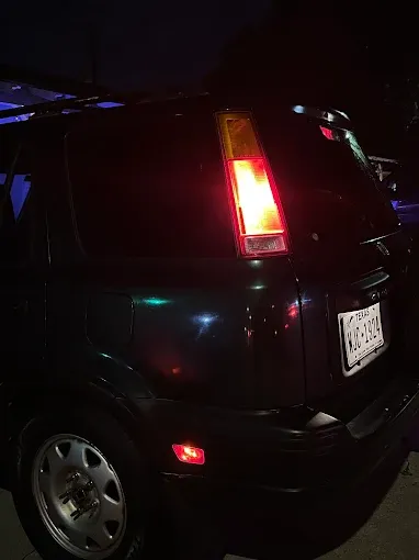 Sedan with a tinted rear window